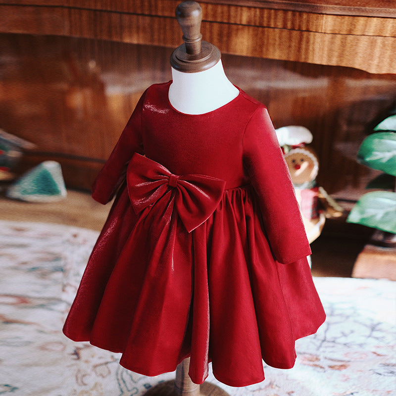 Robe rouge fille pour anniversaire princesse