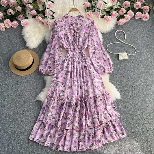 Women's Seaside Holiday Floral Dress