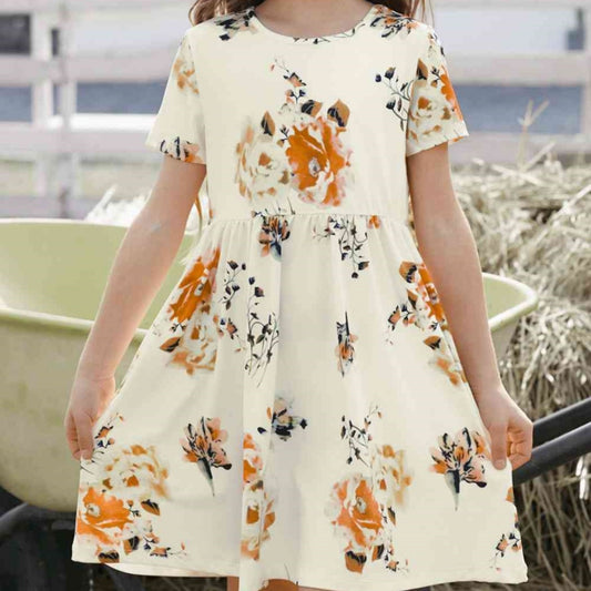 Shiying – robe courte pour filles européennes et américaines, nouvelle collection automne et hiver, manches longues, imprimé Floral, ample, courte