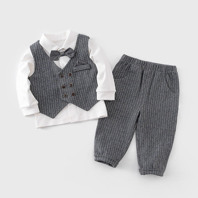 Costume de bébé à manches longues pour homme à la mode