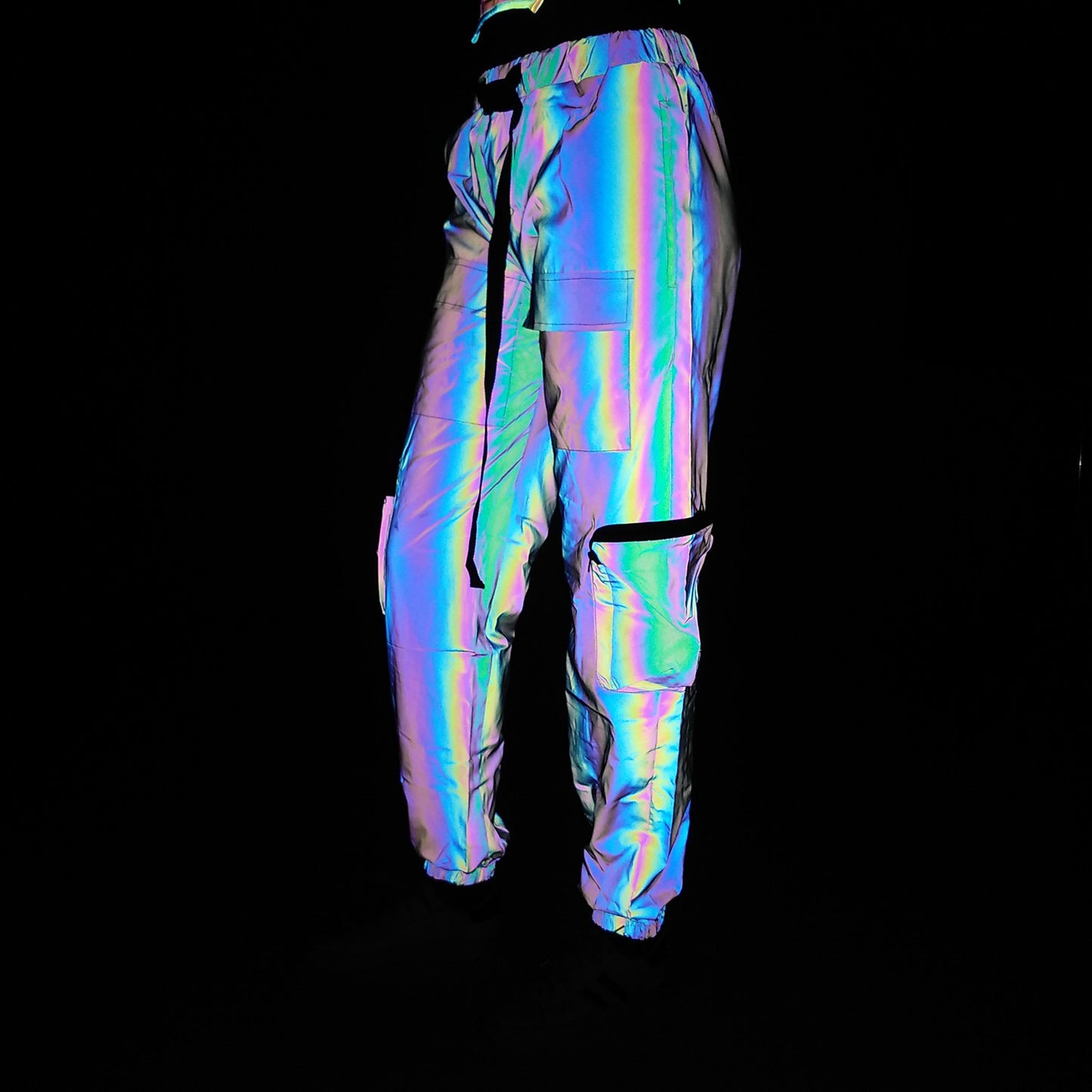 Casual Plus Size Women's Clothing Colorful Reflective Overalls