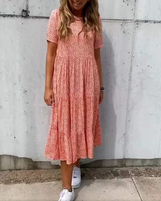 Hermoso vestido suelto floral para mujer