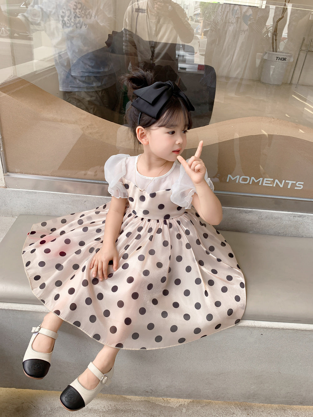 Children's Baby Polka Dot Bow Dress