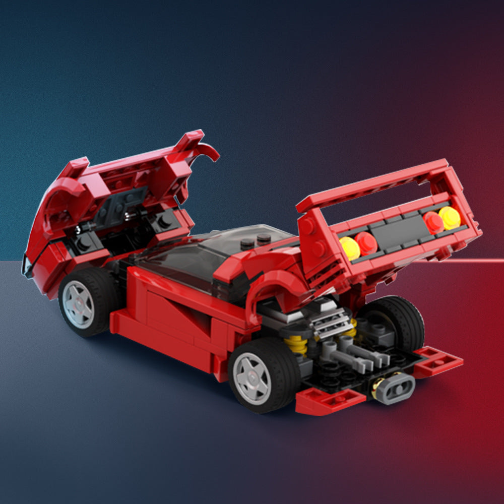 Ferrari F40 Super voiture de sport modèle MOC-104559 petites particules compatibles assemblage de blocs de construction