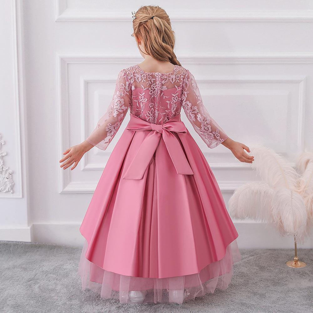 Children's Dress Princess Dress Mesh Flower Girl Western Style Wedding Dress