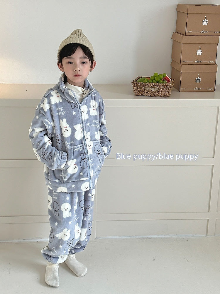 Boys And Girls Home Wear Pajamas Set