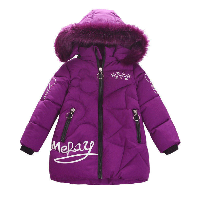 Children's Cotton Clothes Little Girl Thickened Korean Style Cotton-padded Jacket