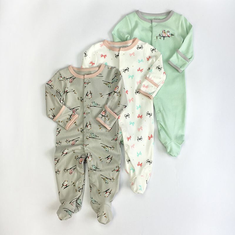 Three-piece Baby Foot-wrapped One-piece Long-sleeved Fart Dress Gift Box