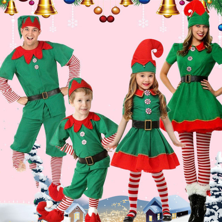 Ropa de elfo navideño infantil de pana