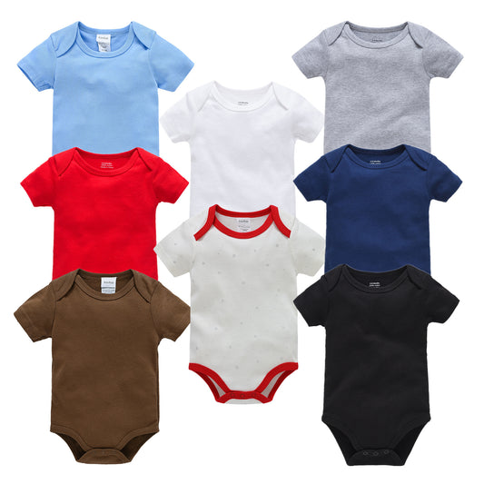 Baby Girl Baby Boy Newborn Cartoon Short-sleeved Romper Casual Romper