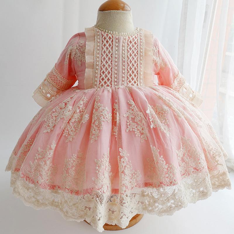 Vêtements pour enfants haut de gamme, robe princesse de luxe trois pièces pour filles