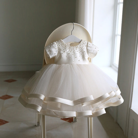 Robe de princesse en gaze gonflée pour enfants de printemps