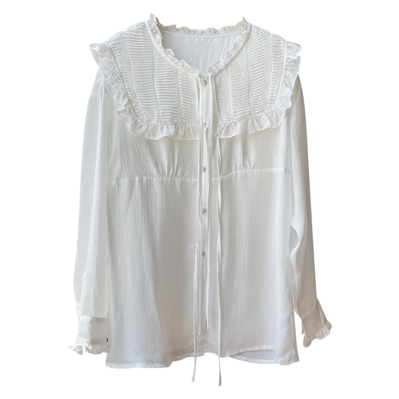 Chemise Tencel de corée du sud pour femmes, chemise blanche française, Design de printemps