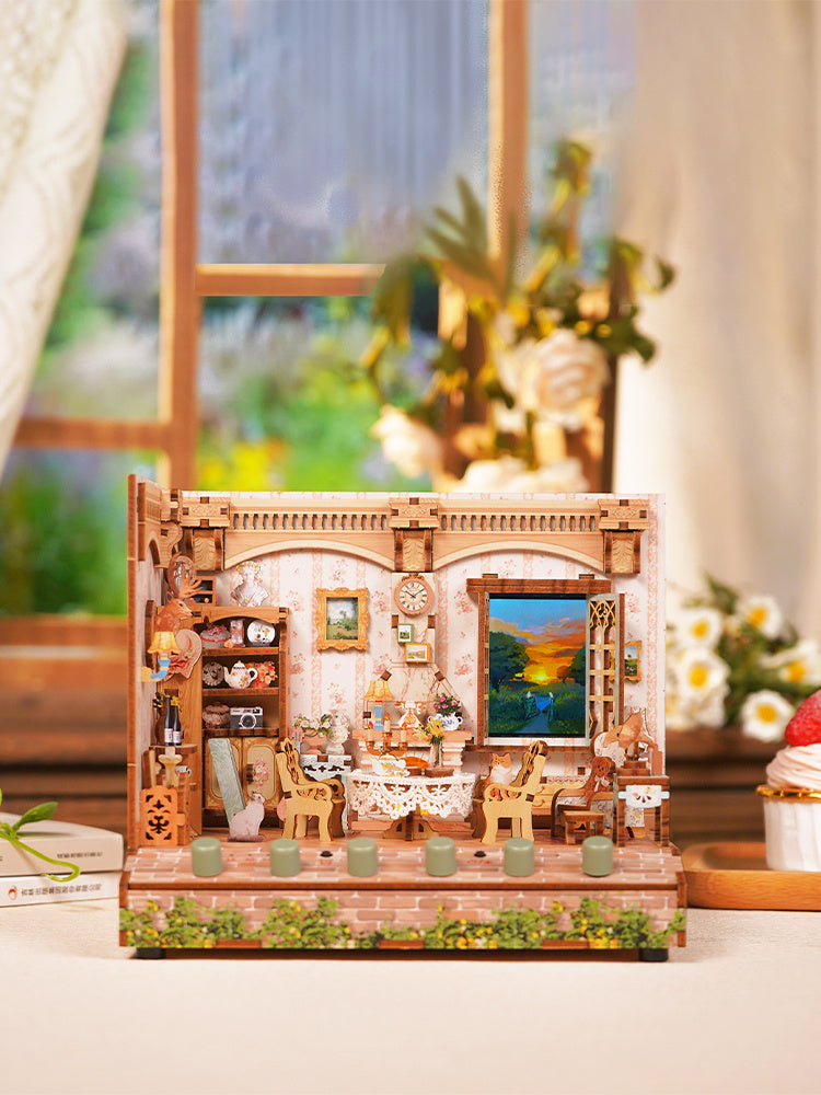 Assembled Scene Cottage Handmade Diy Villa Wooden 3d Ornaments