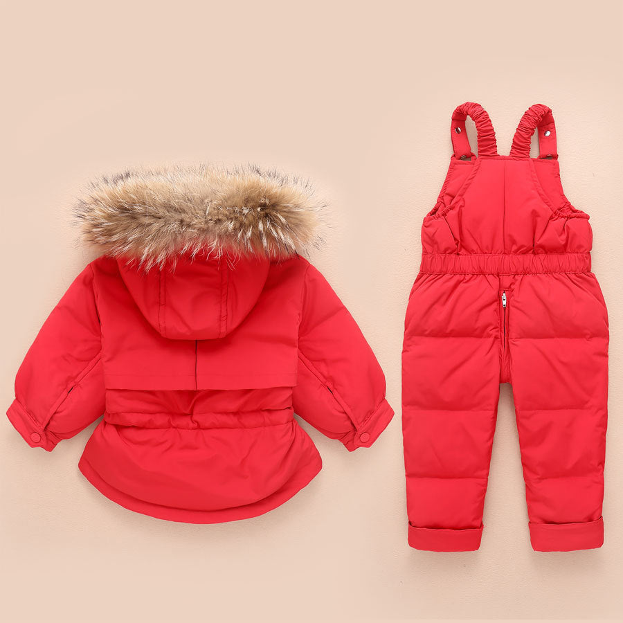 Costume doudoune pour bébé, costume deux pièces épais d'hiver