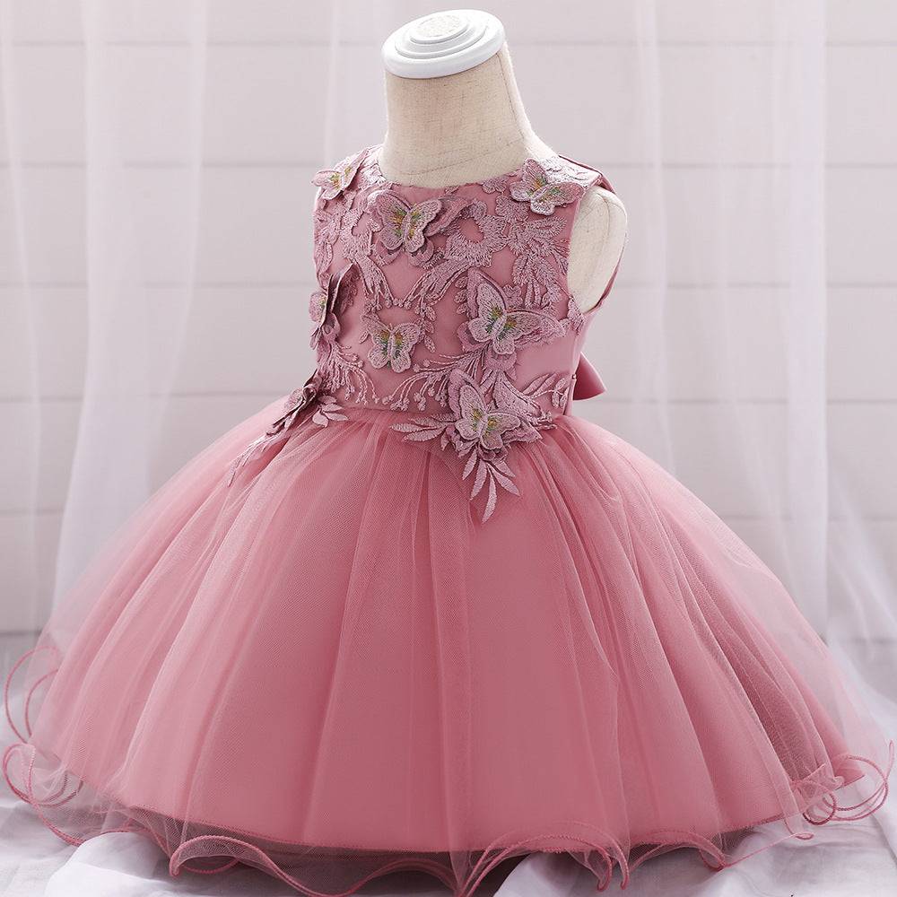 Robe en maille bouffante de princesse papillon mignonne pour enfant et bébé