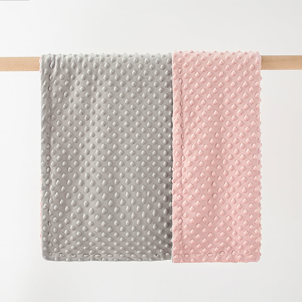 Couverture pour bébé pour filles super douce double couche avec dos en pointillés Couverture douce pour bébé avec dos en pointillés Couvertures d'emmaillotage pour nouveau-né, garçons et filles, couverture de réception pour tout-petits