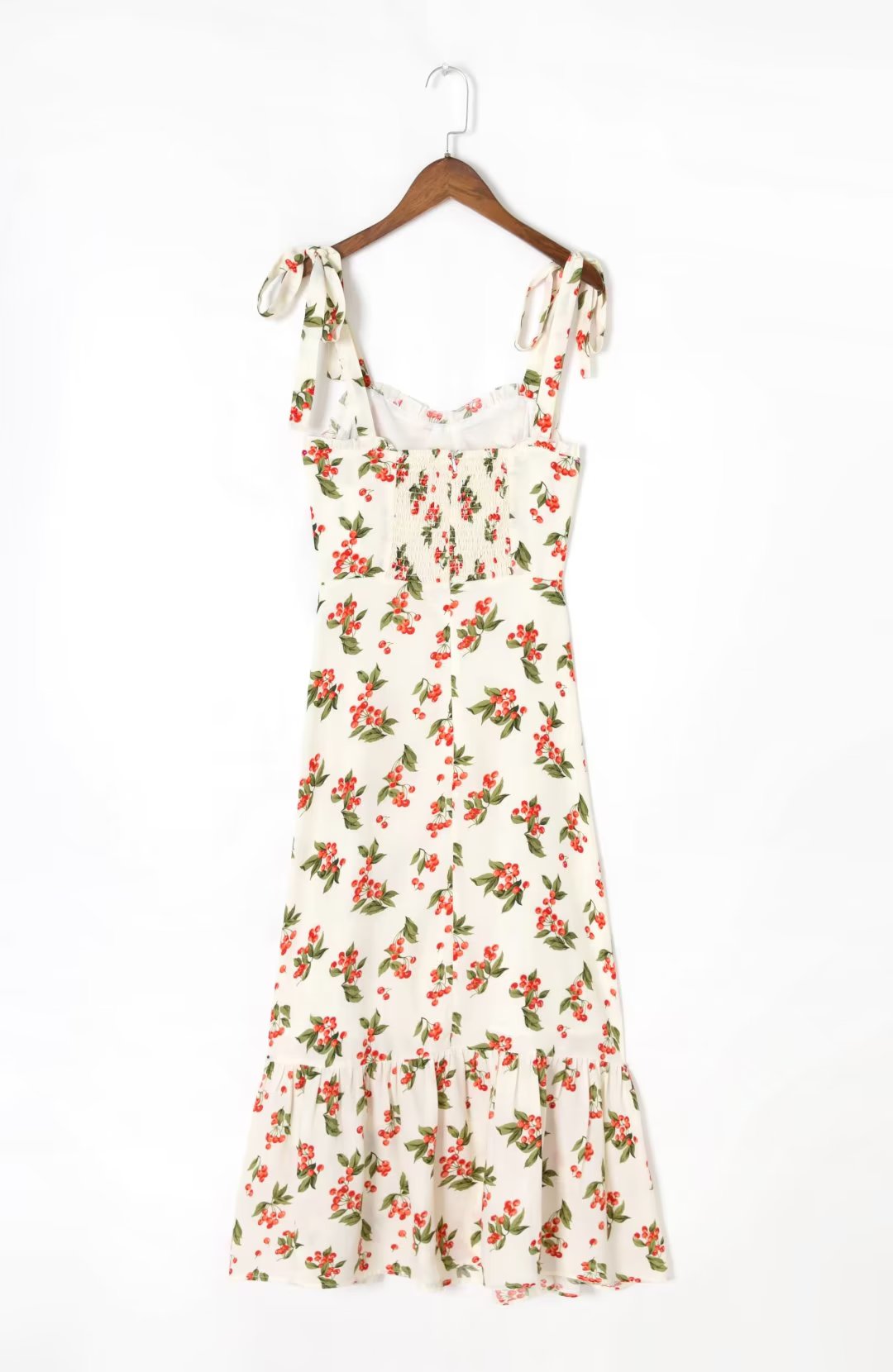 Robe d'été à volants et imprimé floral, sexy et amincissante, avec bretelles à la taille