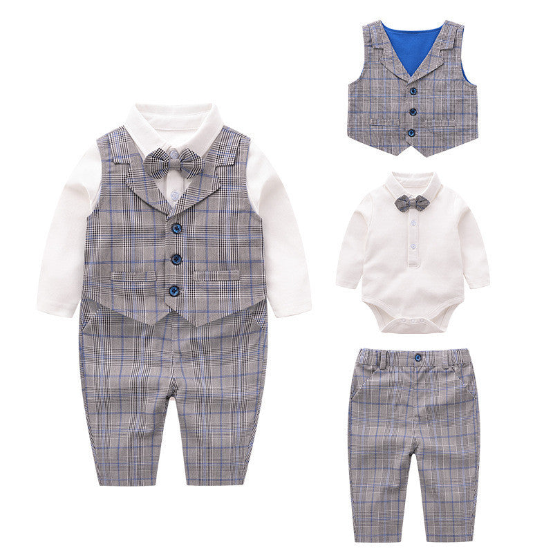 Boy's gentleman's dress one year old Jumpsuit