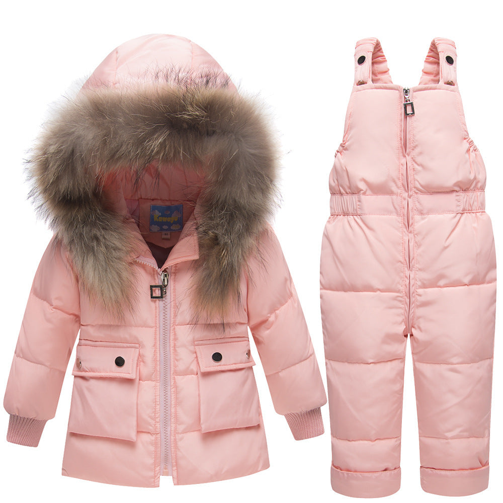 Children's down jacket suit