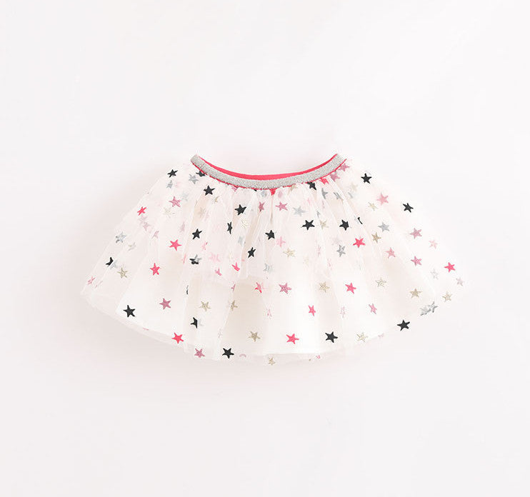 Girls' star mesh skirt