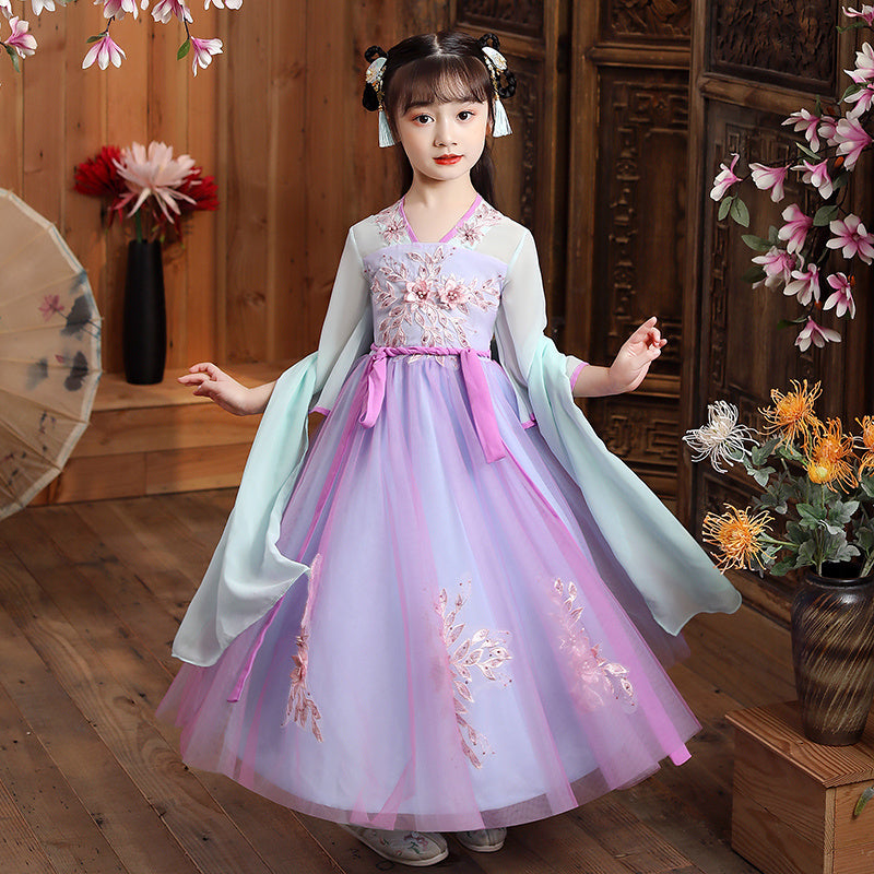 Falda hanfu de niña súper hada