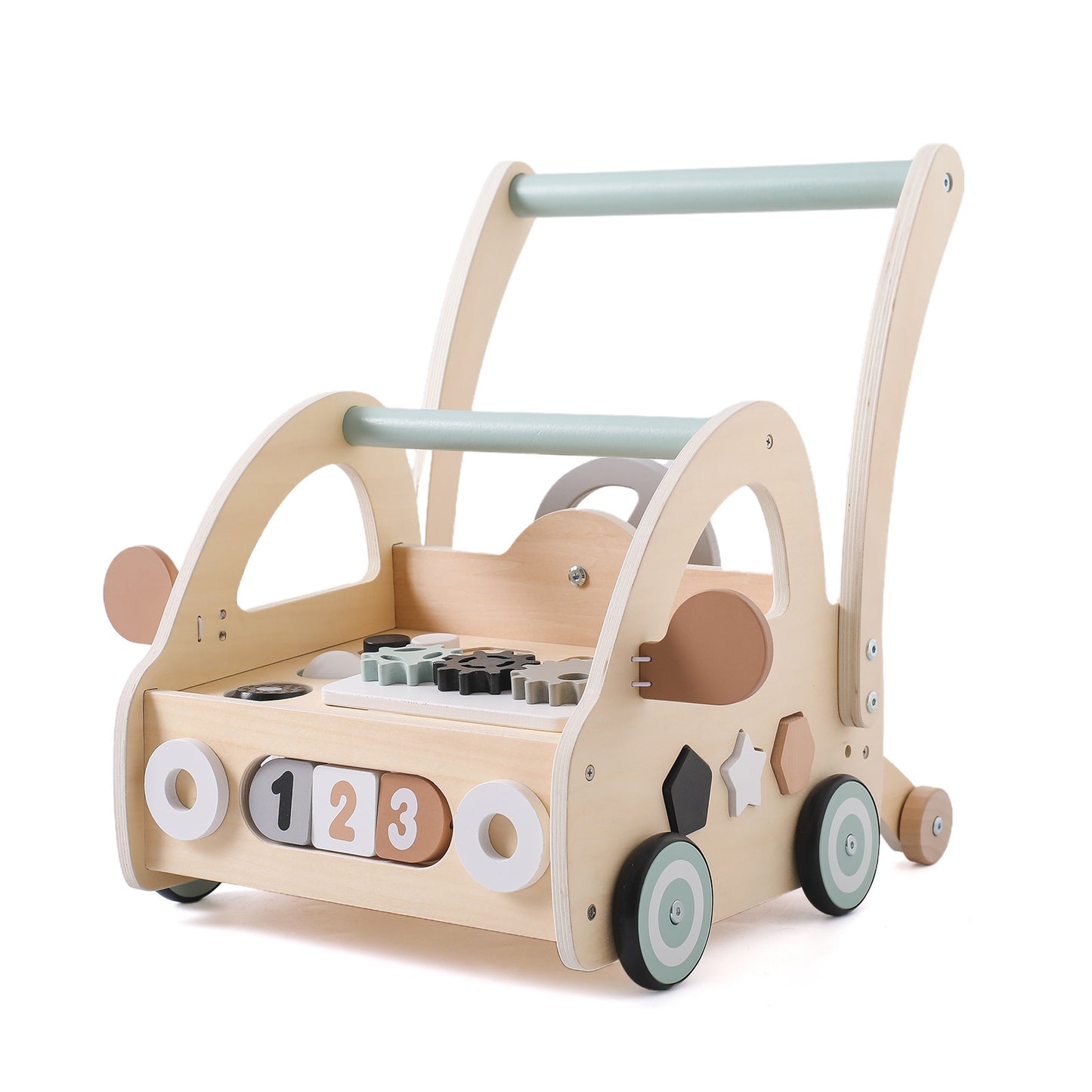 Children's Wooden Puzzle Multi-functional Walker