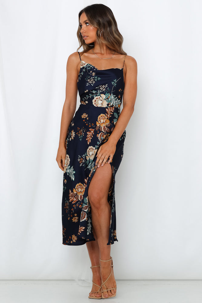 Women Summer Vacation Floral Cami Maxi A Line Dress