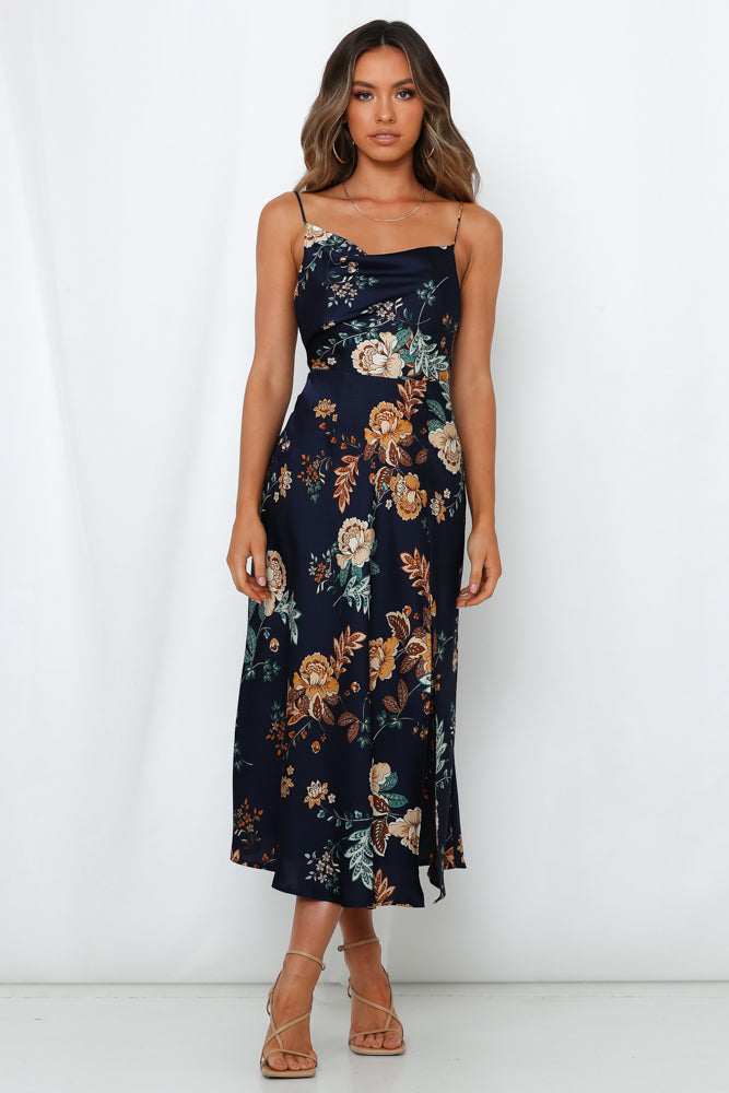 Vestido maxi de corte A con tirantes florales para vacaciones de verano para mujer