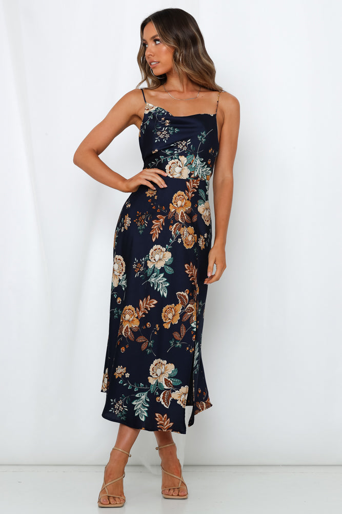 Vestido maxi de corte A con tirantes florales para vacaciones de verano para mujer