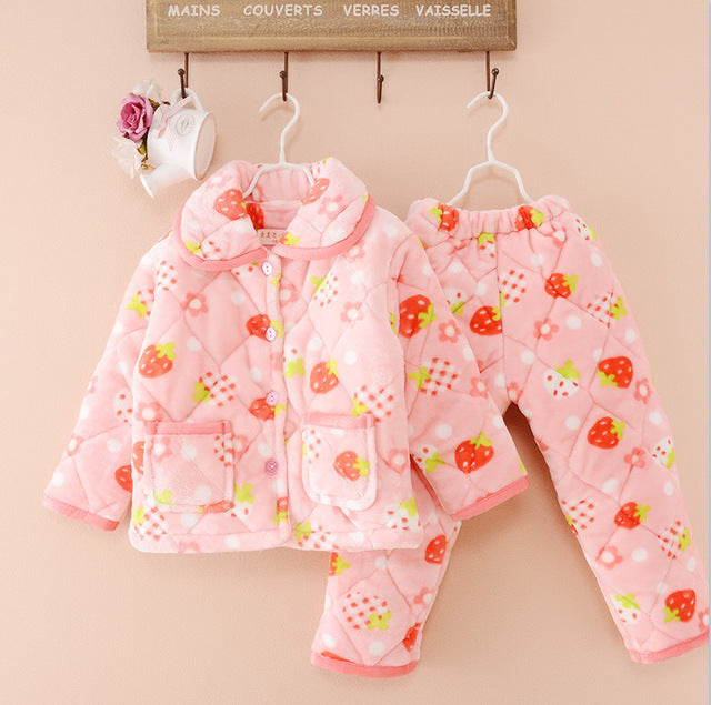 Pijama infantil de franela de algodón