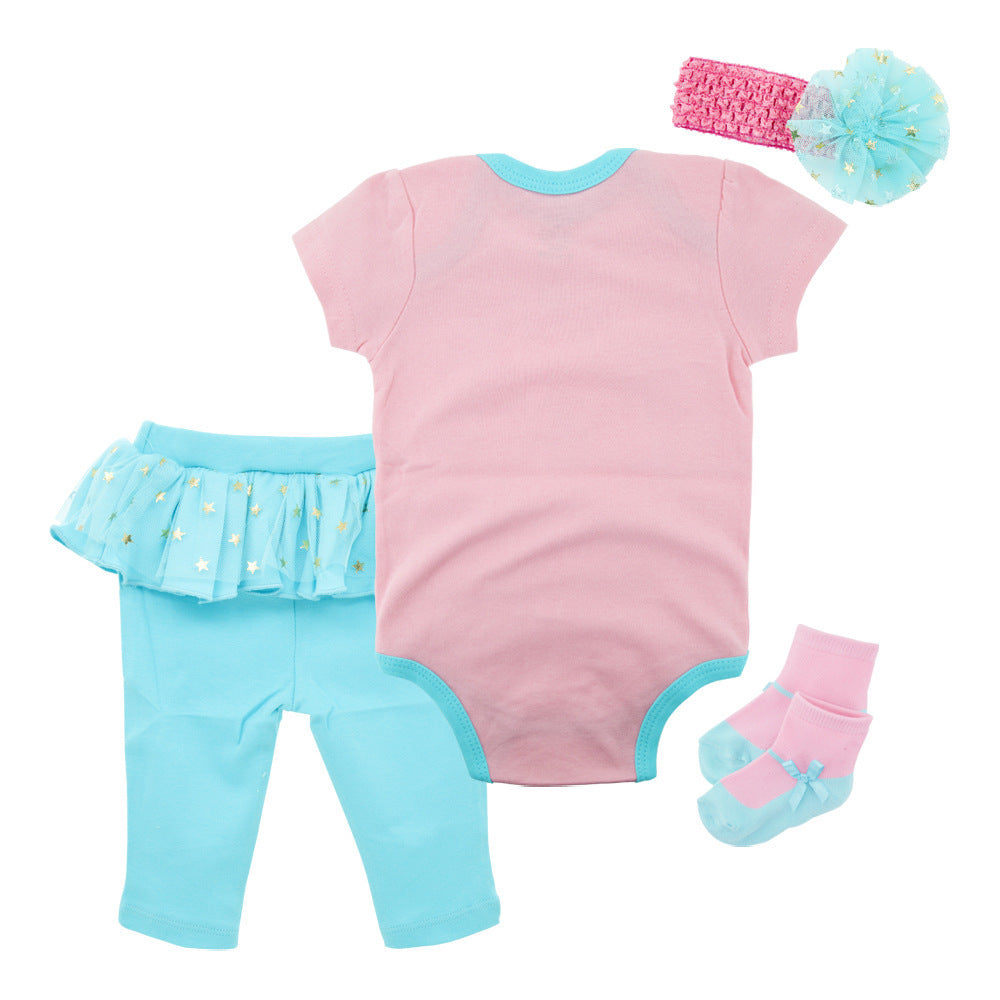 Costume bébé 5 pièces, ensemble d'été à manches courtes