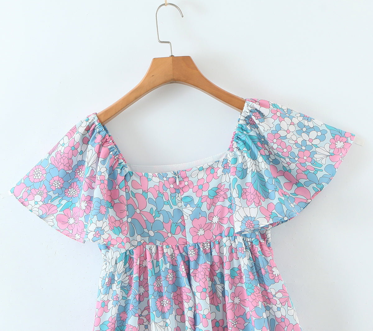 Robe longue de vacances à imprimé floral pour femmes, manches volantes, printemps