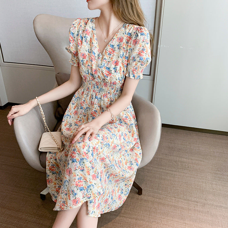 Women's Summer Small Floral Suspender Dress