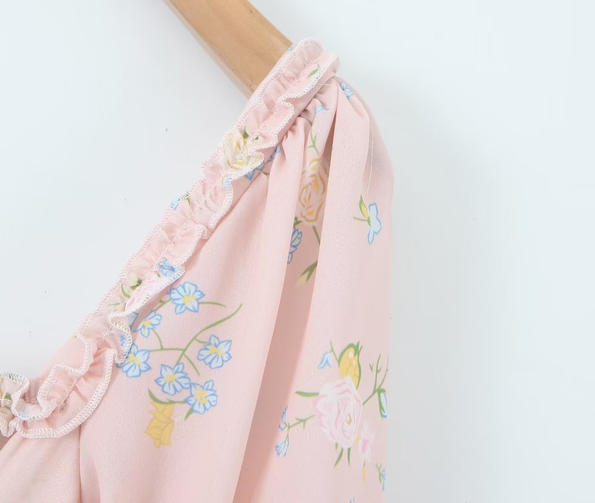 Robe de fée d'été élégante pour femmes, petite, col carré, manches bouffantes, premier amour français, douce robe en mousseline de soie, pause thé, robe florale