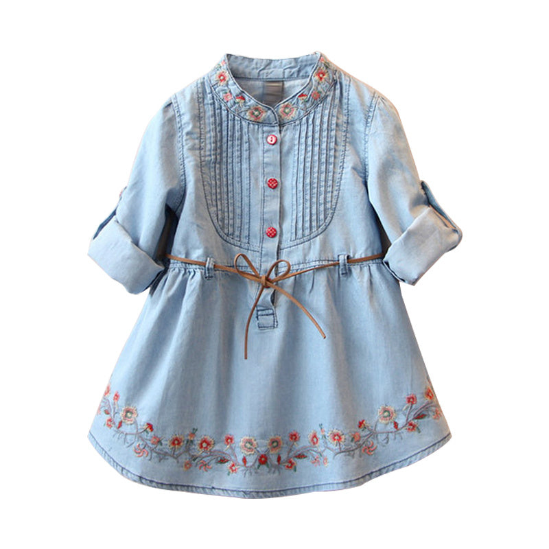 Robe en jean pour filles, nouvelle collection d'automne