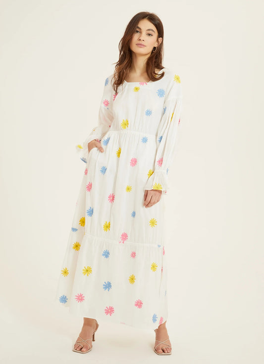 Robe régulière brodée en coton pour femmes, nouvelle collection d'été décontractée et élégante