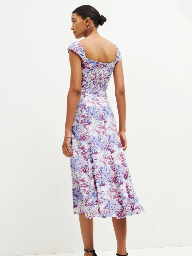 Vestido de verano con tirantes y estampado floral pequeño para mujer, vestido sexy de playa con cintura adelgazante