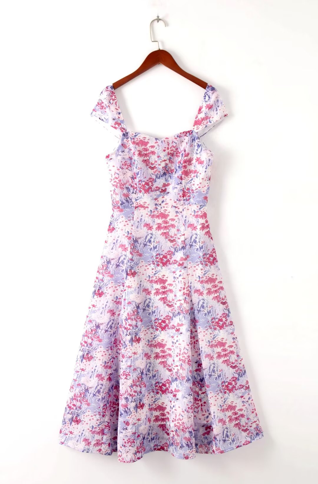 Vestido de verano con tirantes y estampado floral pequeño para mujer, vestido sexy de playa con cintura adelgazante