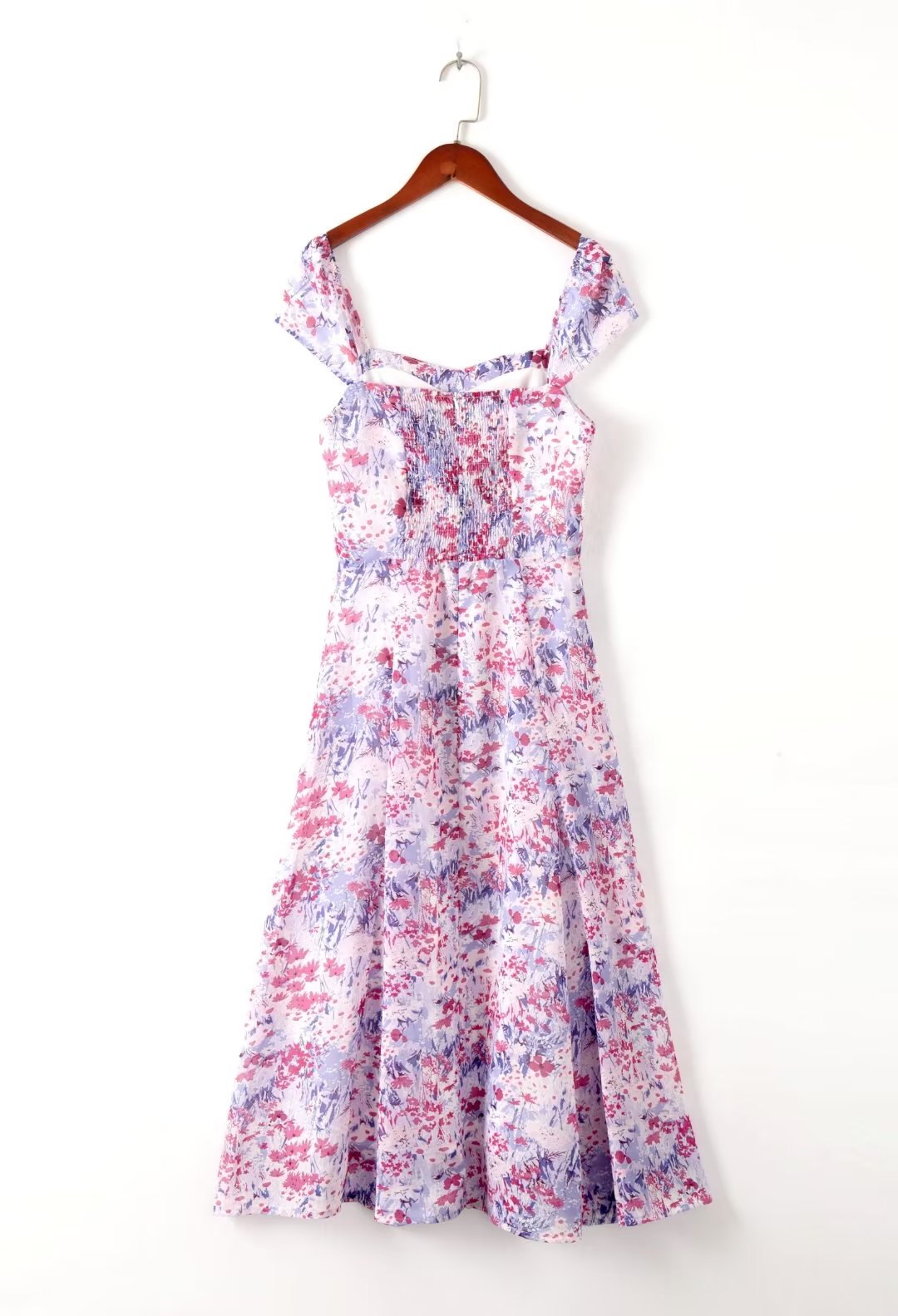 Vestido de verano con tirantes y estampado floral pequeño para mujer, vestido sexy de playa con cintura adelgazante