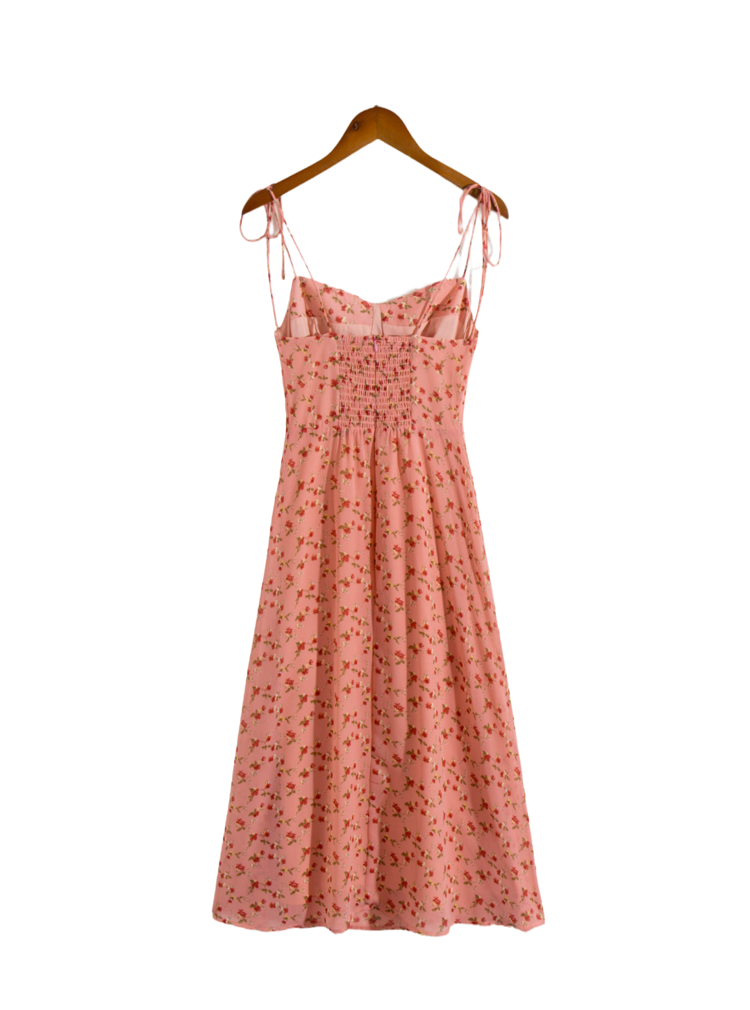 Autumn Teenage Casual Split Floral Lace up Camisole Dress