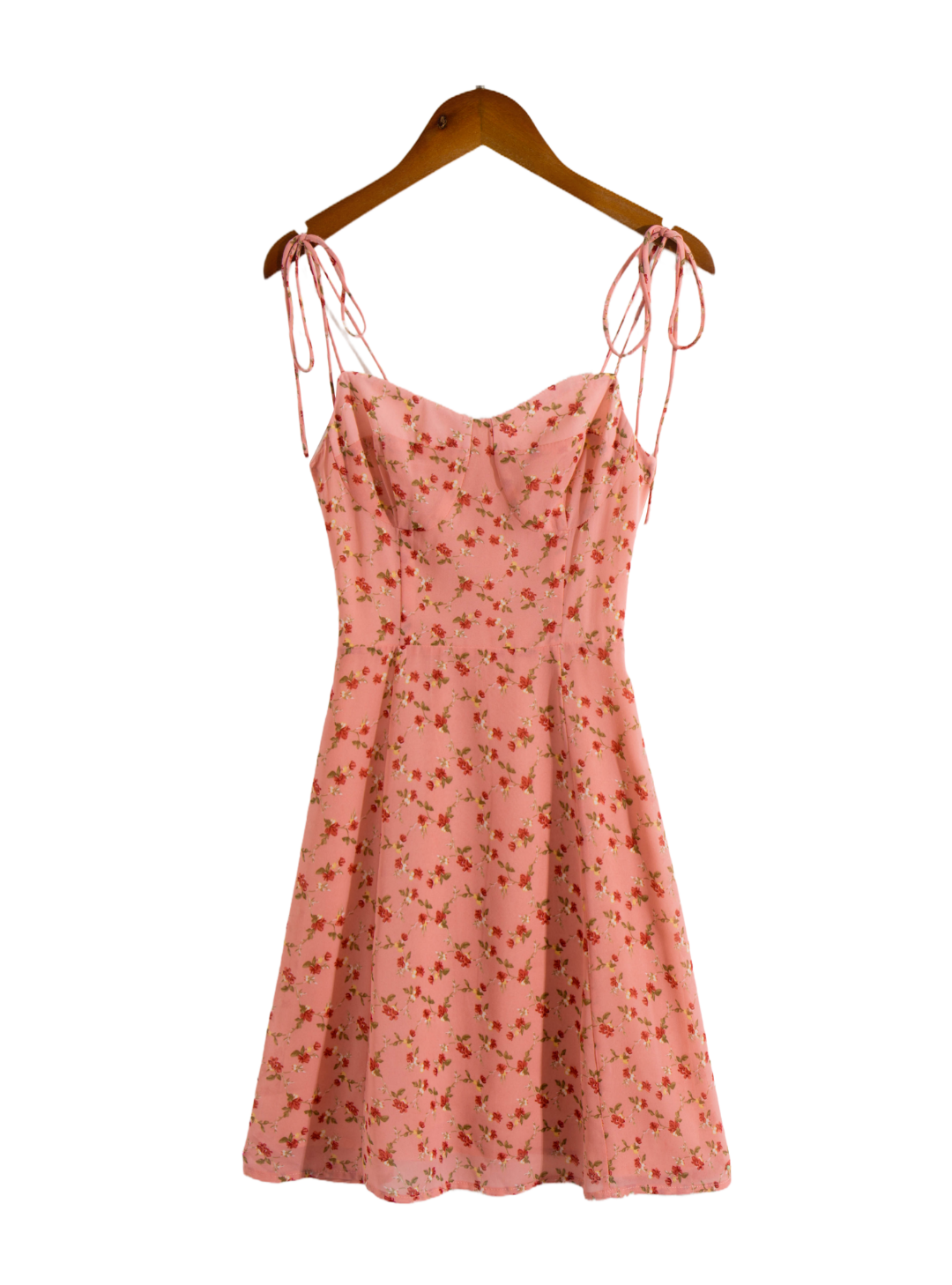 Autumn Vacation Casual Lace up Slip Dress Women Floral Smocking Dress