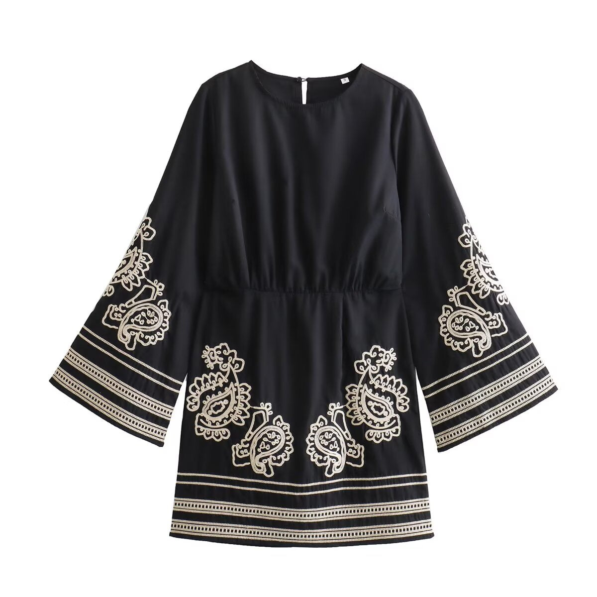 Women Winter Street Short Loose Embroidered Dress