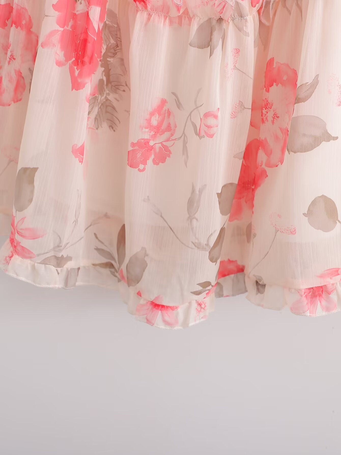 Robe d'automne à volants pour fille, imprimée, douce, super féerique