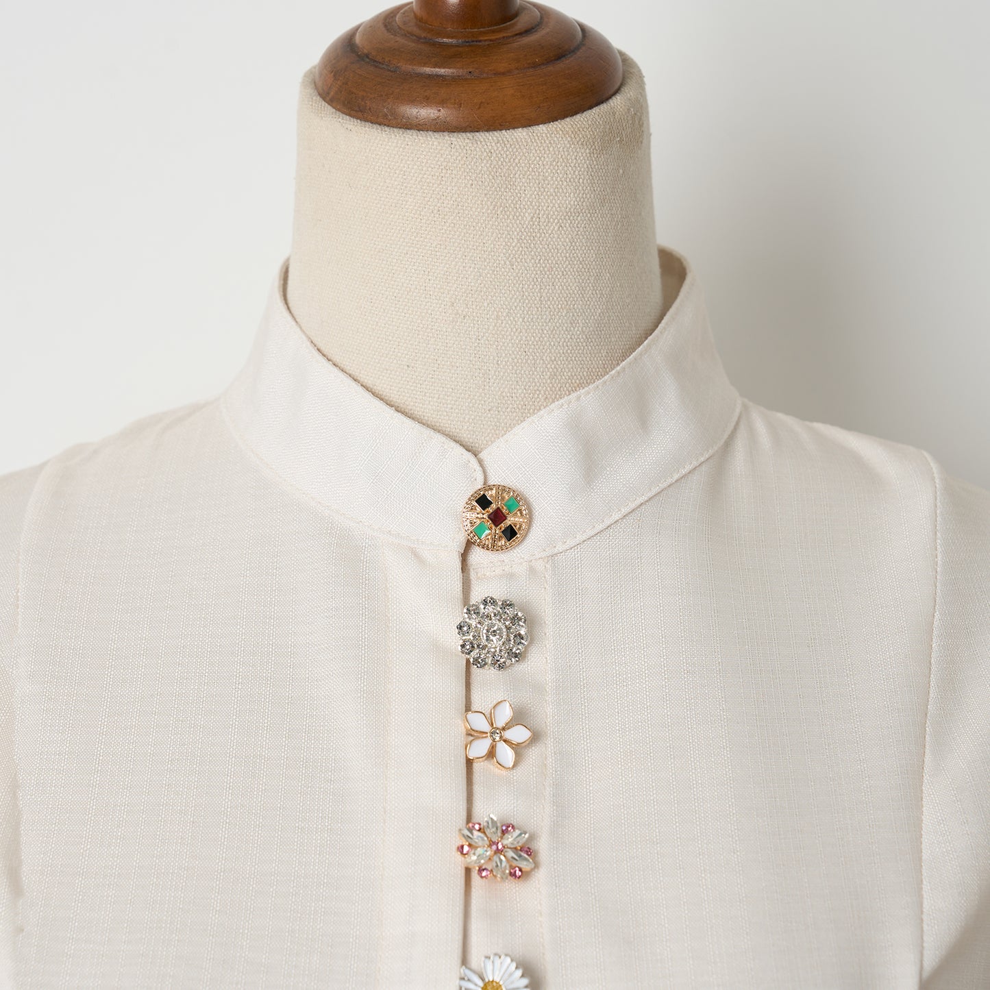 Femmes élégantes imprimé fleur frais simple boutonnage bouton avec ceinture poche robe mi-longue