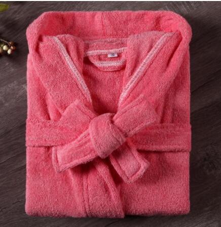 Children's Simple Solid Color Cotton Bathrobe