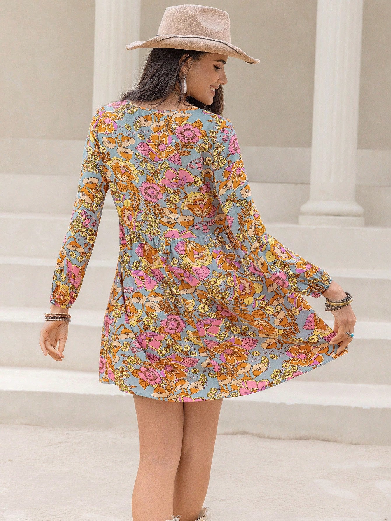 Bohemian Mixed Batch Autumn Winter Slim Ladies Dress