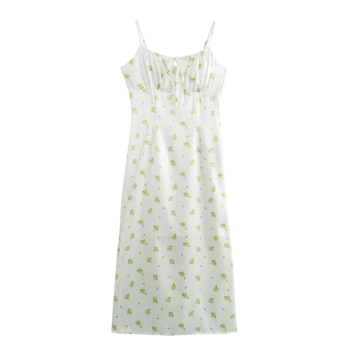 Vestido lencero con estampado simple e informal de ropa de verano para mujer