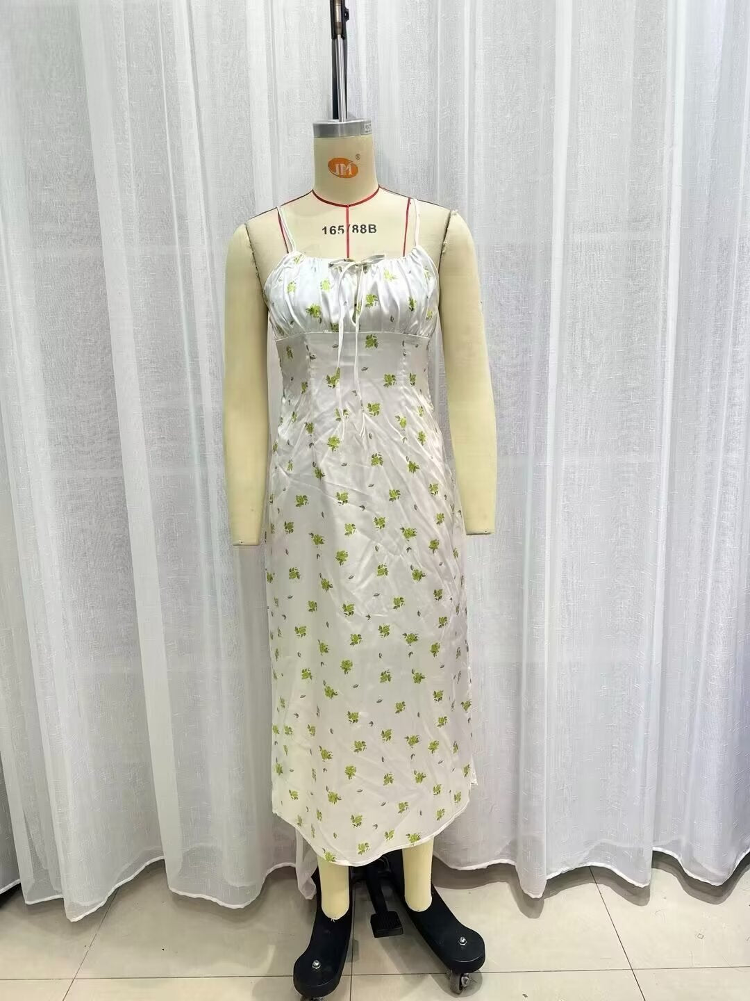 Vestido lencero con estampado simple e informal de ropa de verano para mujer