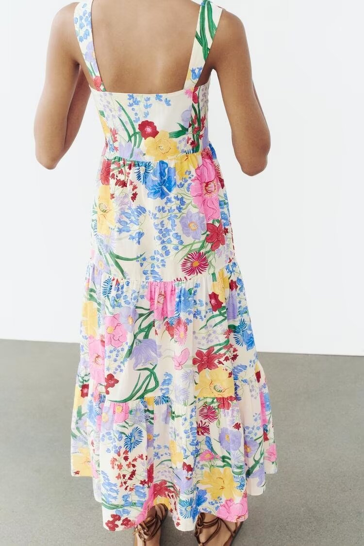 Mujer Ropa Vestido pequeño con tirantes florales